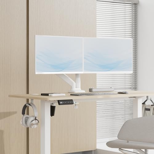 METIYA モニターアーム デュアル 2画面 ガススプリング式 ガス圧式 モニタースタンド 13~32 インチ対応 耐荷重2~8kg VESA100*100 白 MTDM01 の商品画像 8