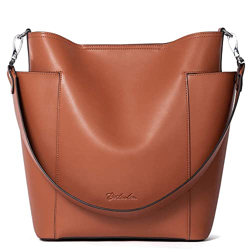 Bostanten Leather Bucket Handbag Designer Hobo Shoulder Handbags Set With Clutch Purses Bundle With Womens Wallet Leather Wallets Large Capacity Cash Cluth Zipper Purses #TOP1