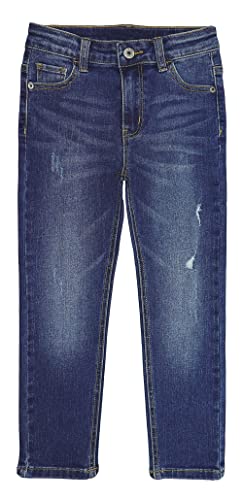 KIDSCOOL SPACE Boys Jeans,Kids Elastic Band Inside Ripped Holes Denim Pants