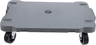 Housoutil 4 Flatbed Truck Heavy Duty Shopping Cart Wheeled Cart Foldable Shopping Cart Flatbed Push Cart Utility Moving Cart Hand Truck Stackable Flat Cart Multi-use Cart Practical Flat Cart