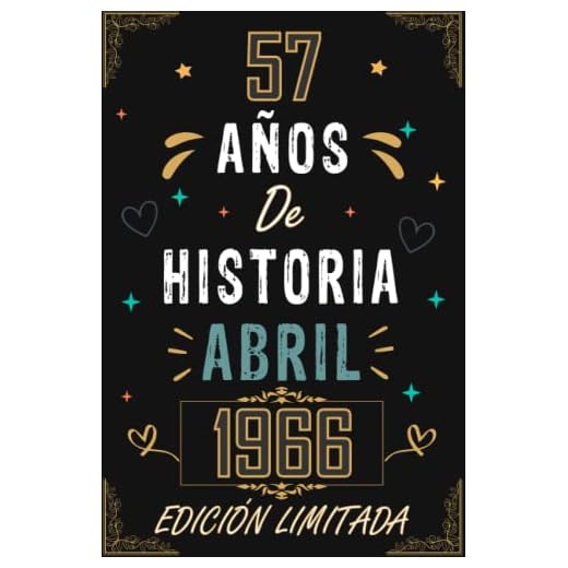 CUADERNO, 57 AÑOS DE HISTORIA ABRIL 1966 EDICIÓN LIMITADA: Regalo de 57 cumpleaños para mujeres y hombres, ideas de 57 cumpleaños... un cumpleaños... ... regalo de 57 cumpleaños para él/ella.