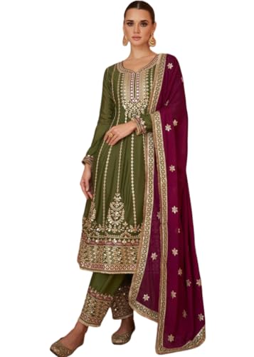 DELVADIYA TRENDS Women's Eid Special Indian Traditional Full Length Heavy