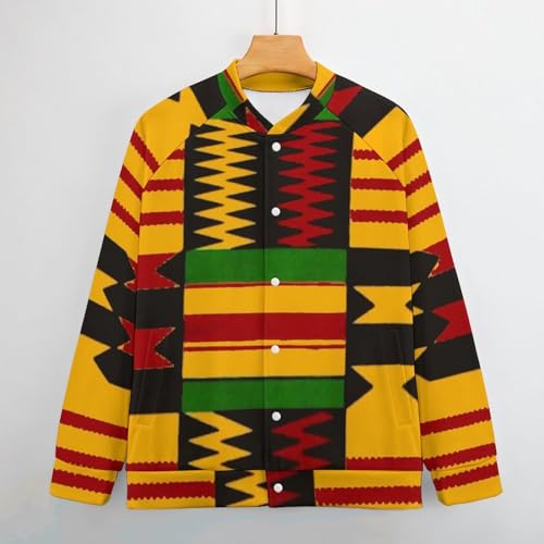 African Tribal Printed Men's Bomber Jacket Lightweight Casual Baseball Coats Streetwear With Pocket4