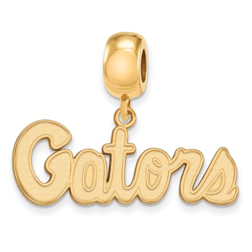 Florida Bead Charm Small (1/2 Inch) Dangle (Gold Plated)