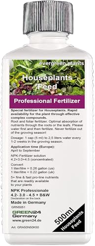 GREEN24 Gamme professionnelle d'engrais pour plantes d'intérieur Engrais pour plantes vertes Engrais liquide, engrais HIGH TECH ! 500ml