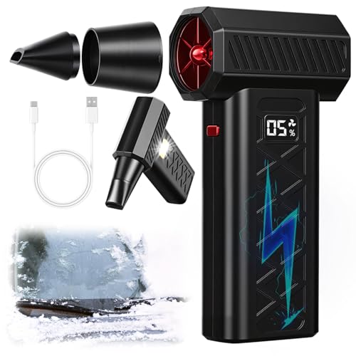 Snow Whiz Turbo Blower,130,000RPM Mini LED Turbo Snow Blower,Snowwhiz Turbo Blower Handheld,Turbo Breeze Electric Blower,Air Duster Cordless Cleaner for Car Windshield Winter Snow Cleaning Home