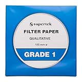 Supertek 185 mm Filter Paper Grade 1 | Qualitative Round Sheets Pack of 100 | Chemistry Lab Experiments | Schools or Laboratory Activities