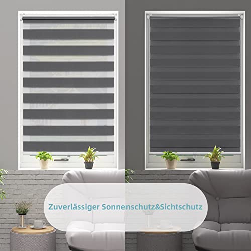 WOLTU Tenda a Rullo Doppio Strato per Interni