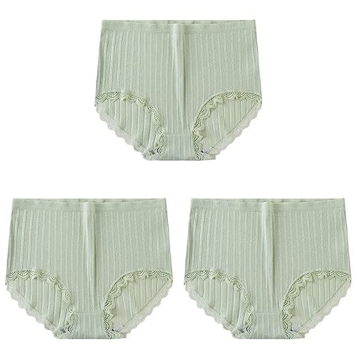 Culottes femmes lot de 3 en coton anti-irritation avec dentelle extensible