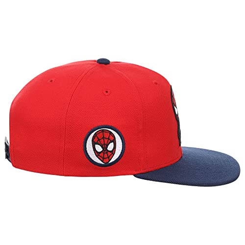 Marvel Youth Spiderman Character Adjustable Snapback Cap Red/Navy #TOP5