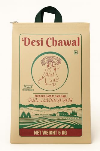 Image of Sona Masoori Rice 10kg - Aged Unpolished Kolam Rice | Traditionally Milled | Lightweight & Daily Use Rice | Direct From Farmers