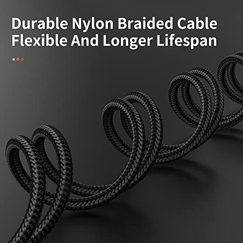 Usb C Cable (3Pack 3+6+6Ft), Type C Cable Fast Charging Cable Usb-C Charging Cord Compatible With Samsung Galaxy S10 S9 S8, Power Bank, And Other Type C Devices-Black #TOP6