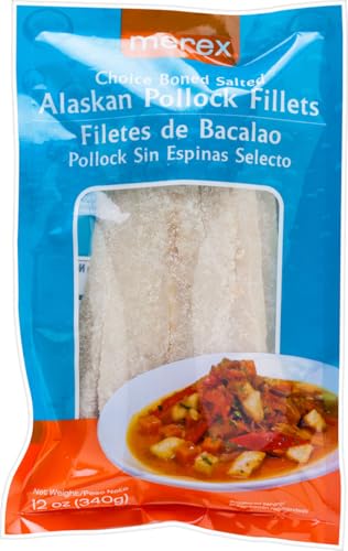 Merex, Choice Boned Salted Alaskan Pollock Fillets, 12 Ounce