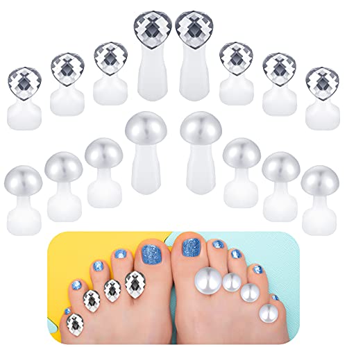 2 Sets Silicone Nail Polish Pedicure Toe Separators Toe Divider Spacer Toe Spacers Toenail Polish Separators Toe Finger Separator for Women Girls Finger Toes Nail Art Pedicure