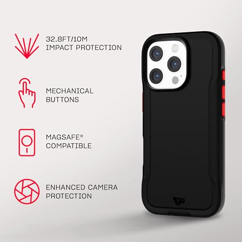 Image of Tech21 EvoPro for iPhone 16 Pro Compatible with MagSafe - Impact Protection Case 21x Military Standard Tested - in Black