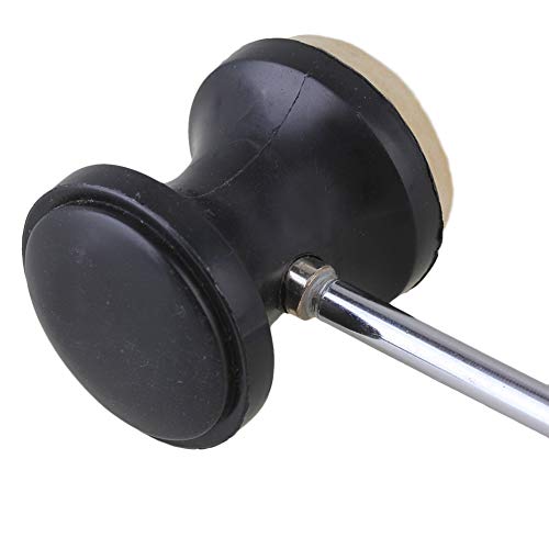 Paleta para pedal de bombo acero inoxidable negra miniatura 6