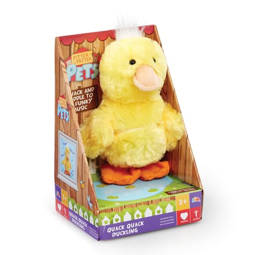 Addo Pitter Patter Quak Quack Duckling Battery Operated, Walk Along Pet, Electronic Toy