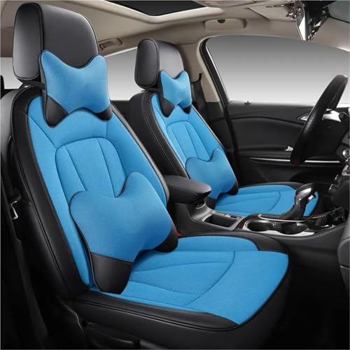 Housse de siège auto en cuir luxe bleu et noir pour Chevrolet Cruze Epica et Equinox
