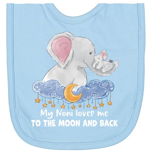 inktastic My Noni Loves Me To the Moon and Back Elephant Family Newborn Bib