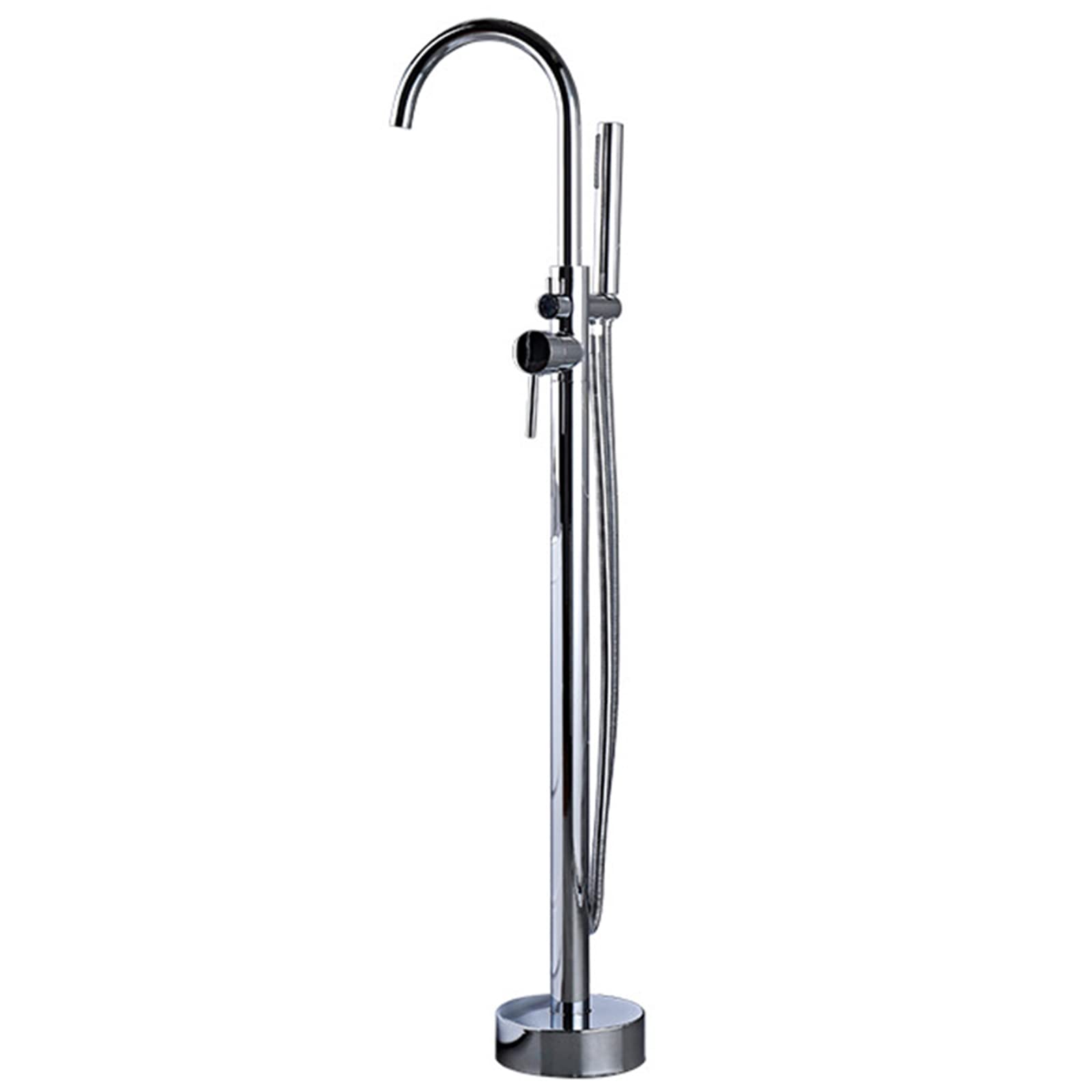 Robinet de baignoire sur pied résistant calcaire avec bec pivotant