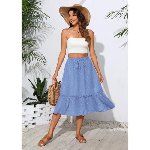 Image of Witsmile High Waist Tiered Skirts for Women Flowy Skirts for Women Long Length with Pockets 2026 Fashion Trendy