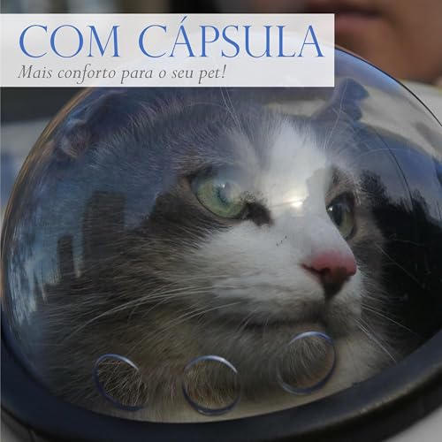 Mochila Transparente Para Transporte de Animais De Estimação, Com Cápsula Externa E Alta Ventilação