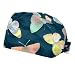 Color Butterfly 2 Pieces Unisex Working Caps with Buttons Adjustable Bouffant Hats Tie Back Caps