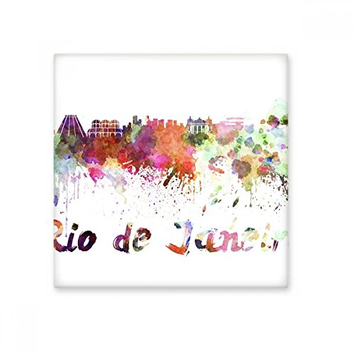 Carreau céramique Rio de Janeiro aquarelle grand format pour mur - 2