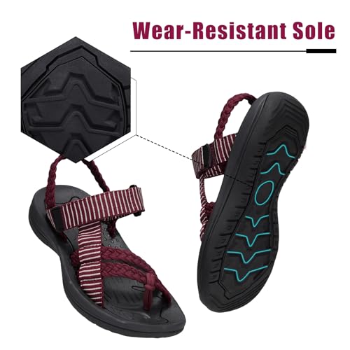CAMEL CROWN Women's Hiking Sandals Comfortable Walking Sandals for Women Flip Flop Sandals Athletic Sport Sandals3