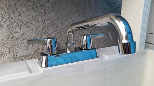 Glacier Bay Aragon 4 in. Centerset 2-Handle Laundry Faucet in Chrome - Thumbnail 2