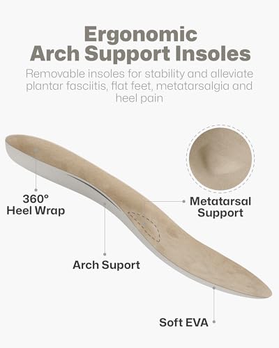 Mens Slip On Shoes, Canvas Loafers with Arch Support, Orthopedic Casual Sneakers for Plantar Fasciitis, Indoor & Outdoor Walking Slippers Shoes for Pain Relief (11.5, Grey)2