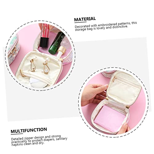 GLSTOY Bolsa de higiene de fio com espinho, 2 peças, com zíper, para mulheres, bolsa de armazenament