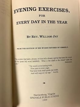 Hardcover Evening Exercises by William Jay 1769 - 1852 Book