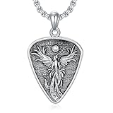 Matériau : ce collier phénix est fabriqué en argent sterling 925, sans plomb, sans nickel et hypoallergénique, sans danger pour votre peau. Grâce à un processus d'oxydation soigné, il est plus durable et a une texture riche. Ce pendentif médiator convient aussi bien aux hommes qu'aux femmes.