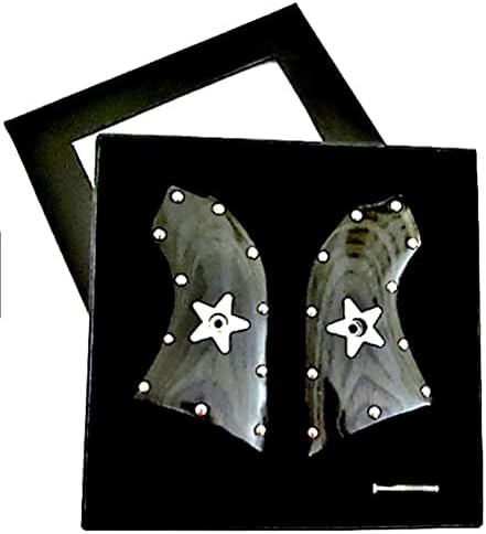Premium Gun Grips Compatible Replacement for Heritage Arms Rough Rider Polished Stainless Studs & Stars Model .22 & .22 mag