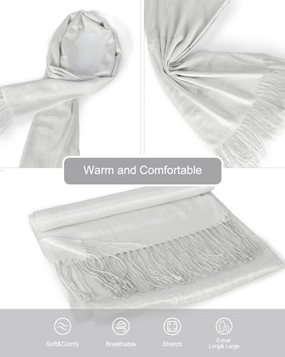 Sparkling Metallic Women Shawls and Wraps for Evening Party Dresses Wedding Party Like Chiffon Silk Scarf4