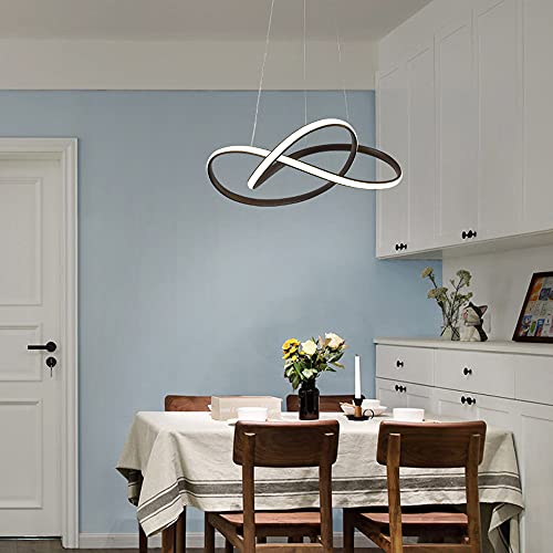 Lustre LED moderne à intensité variable, plafonnier réglable en hauteur