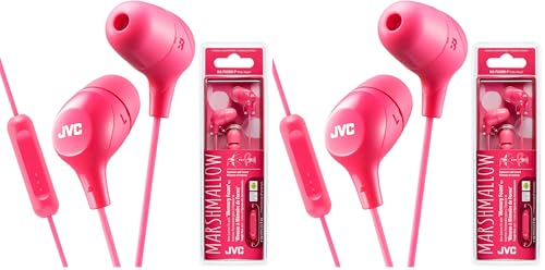 Image of JVC Memory Foam Earbud Marshmallow Memory Foam Earbud with Mic Pink (HAFX38MP) (Pack of 2)