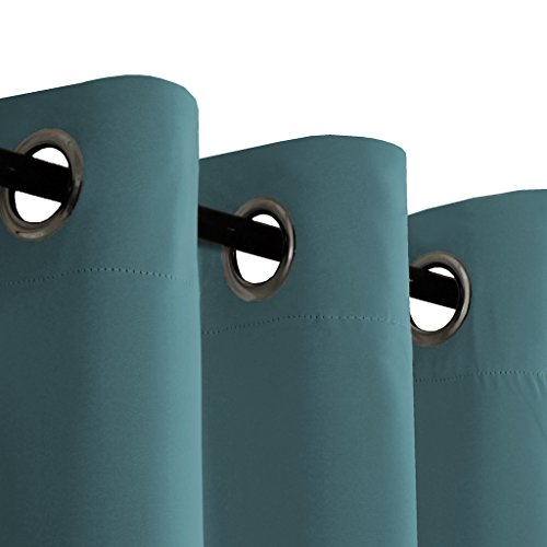 Turquoize Blackout Curtains Extra Wide Sliding Door Curtains For Living Room 84 Inches Thermal Insulated Patio Door Curtain Panel Grommet Window Treatment Curtain, 1 Panel(100Wx84L Inches, Stone Blue) #TOP2