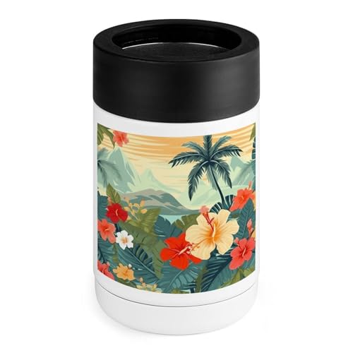 Refroidisseur de boissons pour le bureau et l'extérieur au design été hawaïen