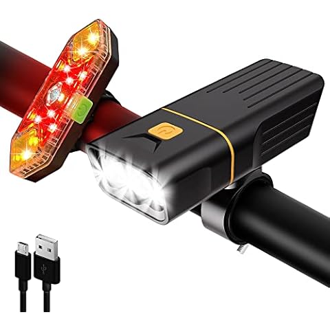 Fulighture Bike Lights Front and Back, Rechargeable Bicycle Lights Super Bright 2400 Lumen Cycle Lights Waterproof LED Bike Headlight and Taillight Set for All Bike Road/MTB Cover