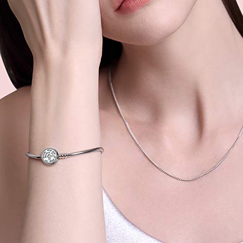 Image of Religious Cross Charm Christian Bible Verse Quotes CZ Bead for Pandora Bracelet