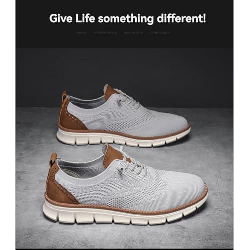 Mens Casual Loafers Lace-Up Mesh Breathable Walking Shoes,Lightweight Soft Sole & Arch Support Sneakers,Lightweight Comfortable Slip On Shoes for Outdoor Jogging Sports2