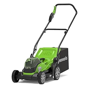 Greenworks G24X2LM36 Draadloze Accu Grasmaaier voor Gazons Tot 420 m², Maaibreedte 36 cm, Zak 40 L ZONDER Twee van 2 x 24V (48V Equivalent) Accu en Oplader, 3 Jaar Garantie