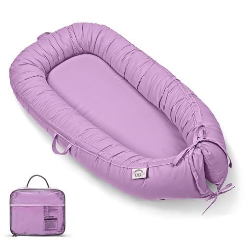 Image of EAQ Baby Lounger, Infant Lounger for Newborn,Portable Baby Nest Cover Breathable & Soft, Newborn Essentials