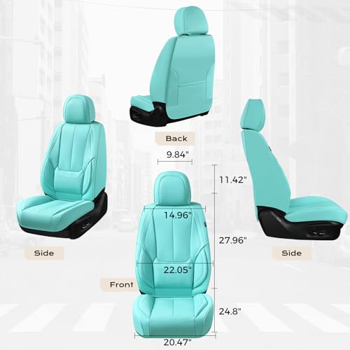 Image of Coverado Seat Covers, Car Seat Covers Front Seats, Car Seat Cover, Car Seat Protector Waterproof, Car Seat Cushion Nappa Leather, Seat Covers Carseat Cover Universal Fit for Most Cars