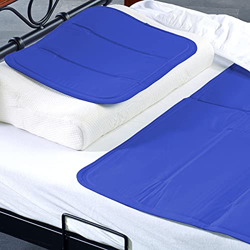 Newgen Medicals Kühlmatte: Kühlende Matratzenauflage, 90 x 90 cm, wiederverwendbar, blau (Kühlmatratze, Kühlende Matratze, Klimaanlage fürs Bett)
