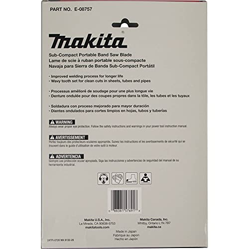 Makita E-08757 28-3/4" 24 Tpi Bi-Metal Sub-Compact Portable Band Saw Blade, 5/Pk #TOP2