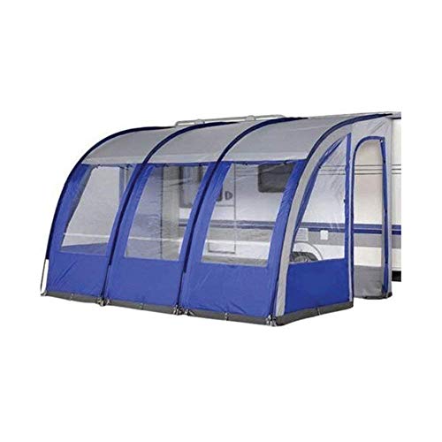 Leisurewize LWPP2B Ontario Porch Awning 390 Blue - Waterproof Polyester Fibre Glass Roll Up Shelter for Motorhome, Travel Trailer