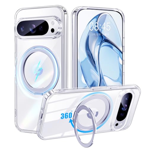 �y�ČRMIL�K�i�EMagsafe�Ή��zGoogle Pixel 9 Pro XL �p �P�[�X MagSafe�Ή� �����O360°��]�X�^���h�@�\ �c�����Ή� ���� ���΂ݖh�~ ���C�����X�[�d �����Y�ی� �ϏՌ� �g�уJ�o�[ 6.8 �C���` �}�O�l�b�g���� 